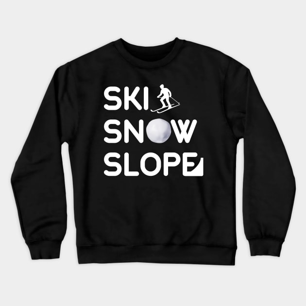 Ski Snow Slope Crewneck Sweatshirt by NomiCrafts